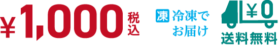 税込1000円 冷凍でお届け 送料無料