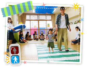 こりす交通安全教室の1コマ