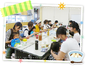 おいしかったね♪の1コマ