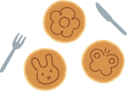親子でお絵かきホットケーキ