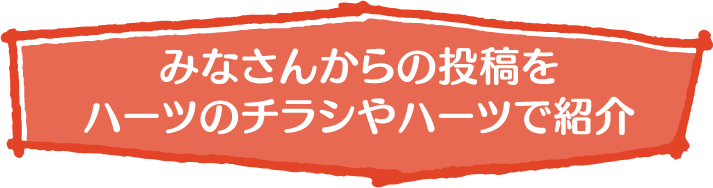 みなさんからの投稿をハーツのチラシで紹介