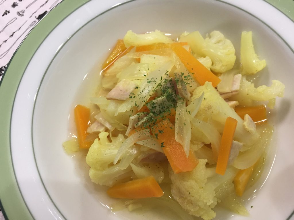 カリフラワーのカレースープのレシピ