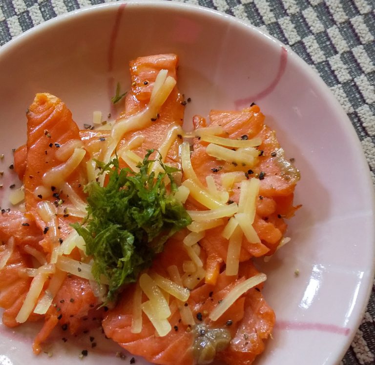 炭火焼きズッキーニとサーモンの温サラダ レシピ