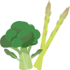 ブロッコリー･アスパラガスのイラスト