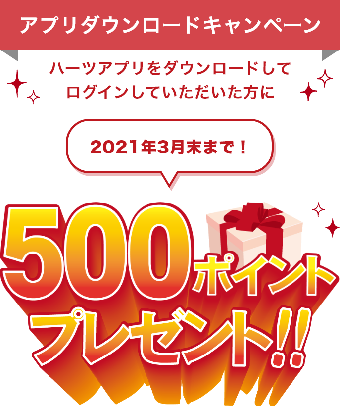500ポイントプレゼント