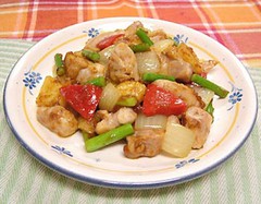 鶏と野菜のカレー炒め