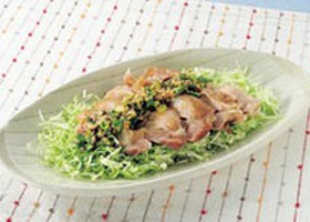 蒸し鶏の薬味ソース