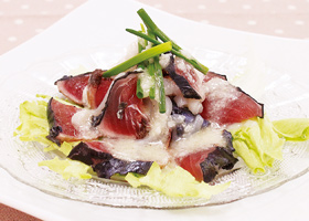 塩麹でカルパッチョ