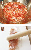 sasami-tomato-making