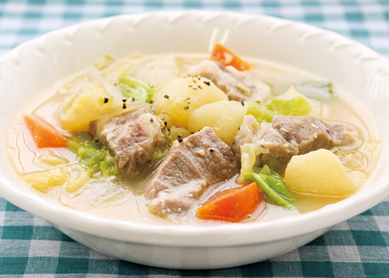 塩豚と野菜のスープ