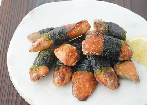 海苔巻き鮭の唐揚げ