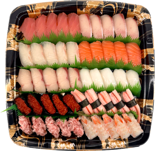 そ*ち様 包丁 3本セット 刺身 寿司 Hearts 商品予約 / 【お魚屋さんの黒酢寿司】海鮮握り寿司〈5〜6人前〉