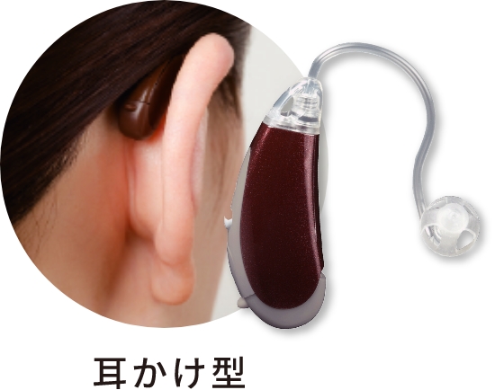 耳かけ型補聴器の説明画像