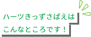 ハーツきっずさばえはこんなところです！